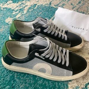 Oliver Cabell Black and Green Sneakers